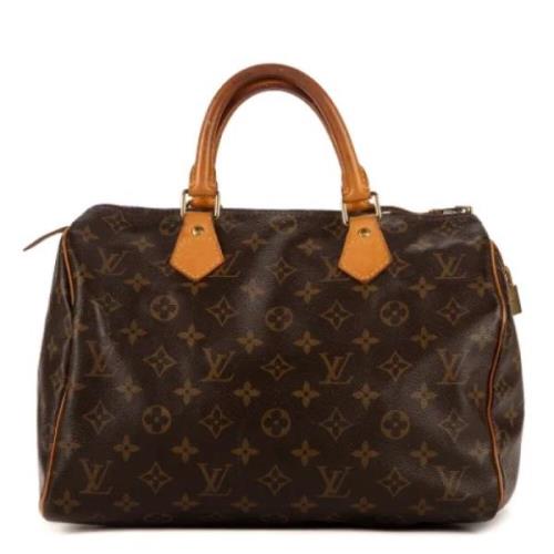 Louis Vuitton Vintage Pre-owned Belagd canvas handvskor Brown, Dam