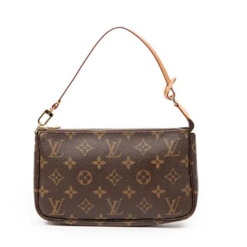 Louis Vuitton Vintage Pre-owned Canvas handvskor Brown, Dam