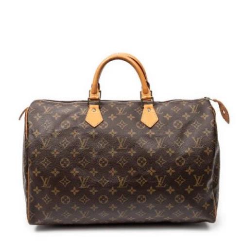 Louis Vuitton Vintage Pre-owned Belagd canvas handvskor Brown, Dam