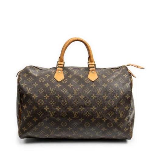 Louis Vuitton Vintage Pre-owned Belagd canvas handvskor Brown, Dam