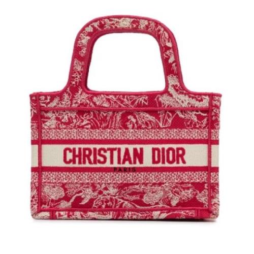 Dior Vintage Pre-owned Canvas totevskor Red, Dam