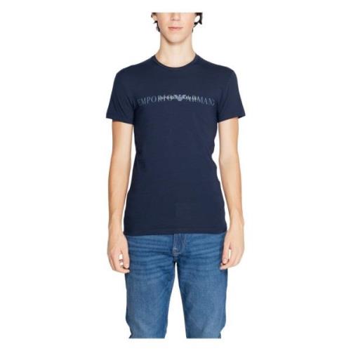 Emporio Armani Herr Crew Neck T-shirt Höst/Vinter Blue, Herr