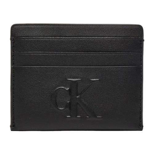 Calvin Klein Jeans Skulpterad Korthållare 6CC Deboss Black, Dam