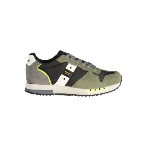 Blauer Grön Polyester Sneaker Green, Herr