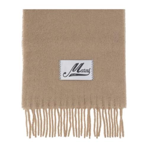 Marni Ullscarf med fransar Beige, Dam