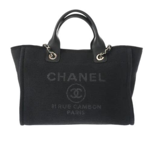 Chanel Vintage Pre-owned Canvas chanel-vskor Black, Dam