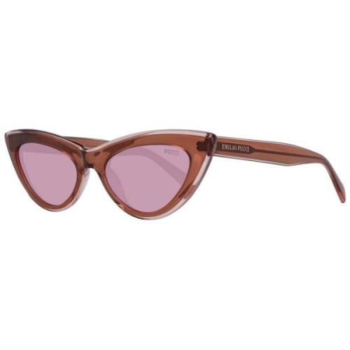 Emilio Pucci Brun Kattöga Solglasögon Gradient Linser Brown, Dam