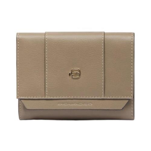 Piquadro Beige Damplånbok med RFID-skydd Beige, Dam