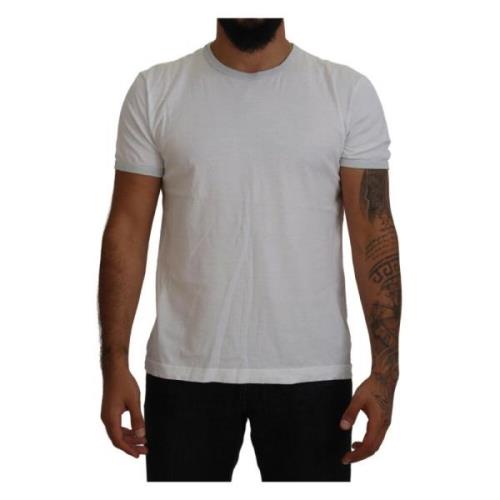 Dolce & Gabbana Vit Bomull Kortärmad T-shirt White, Herr