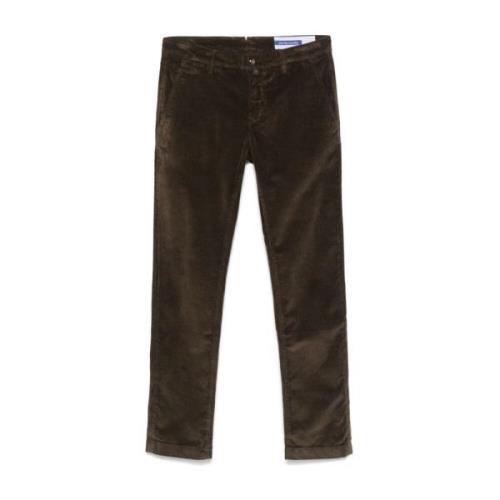 Jacob Cohën Brun Corduroy Slim Fit Byxor Brown, Herr