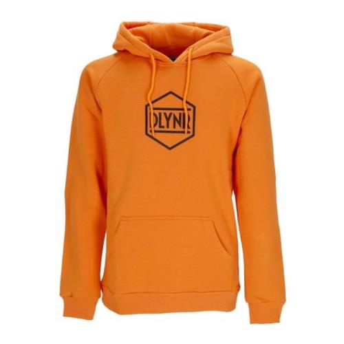 Dolly Noire Orange Logo Hoodie med Känguruficka Orange, Herr