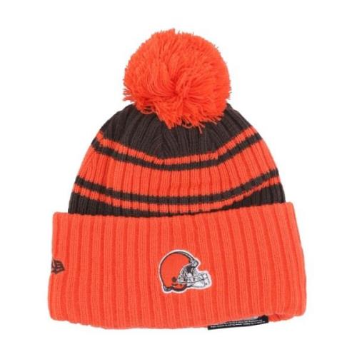 New Era Cleveland Browns Pom Pom Beanie Hat Orange, Herr