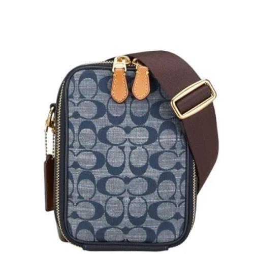 Coach Pre-owned Pre-owned Canvas axelremsvskor Blue, Unisex