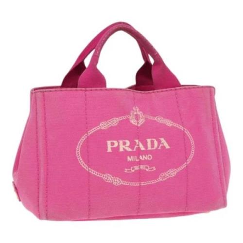 Prada Vintage Pre-owned Canvas handvskor Pink, Dam