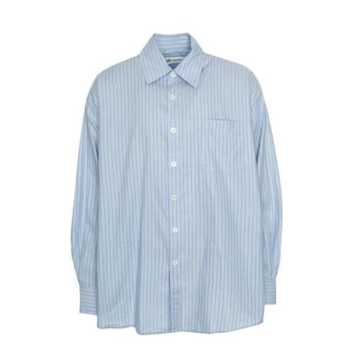 Our Legacy Casual Randig Skjorta med Kent Krage Blue, Herr