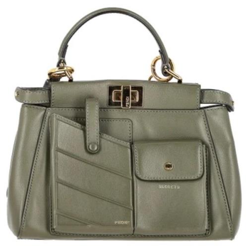 Fendi Vintage Pre-owned Laeder handvskor Green, Dam