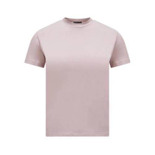 Moncler Veckad baktill T-shirt i mink Pink, Dam