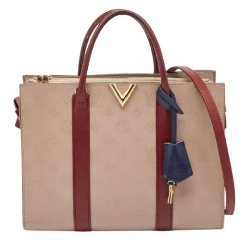 Louis Vuitton Vintage Pre-owned Laeder totevskor Red, Dam