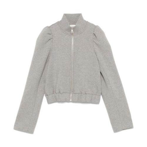 Dries Van Noten Heather Grey Puffärmjacka Gray, Dam