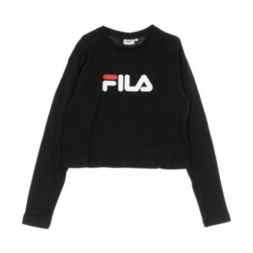 Fila Svart Cropped T-shirt för kvinnor Black, Dam