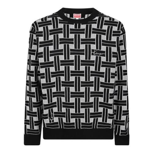 Kenzo Stilig Weave Sweater Black, Herr