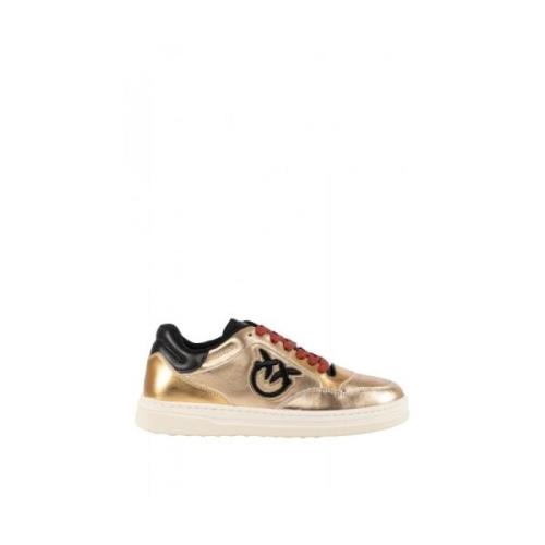 Pinko Dam Sneakers i Trendig Stil Yellow, Dam