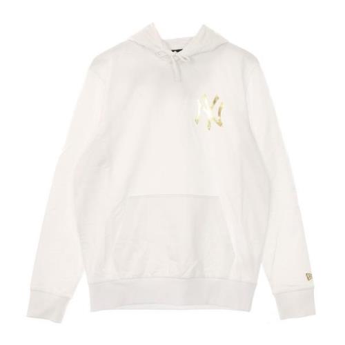 New Era MLB Metallic Hoodie Vit White, Herr