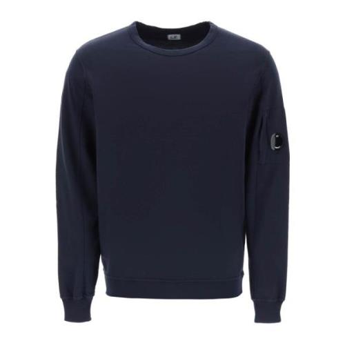 C.p. Company Crew-neck sweatshirt med ikonisk ärmlomma Blue, Herr