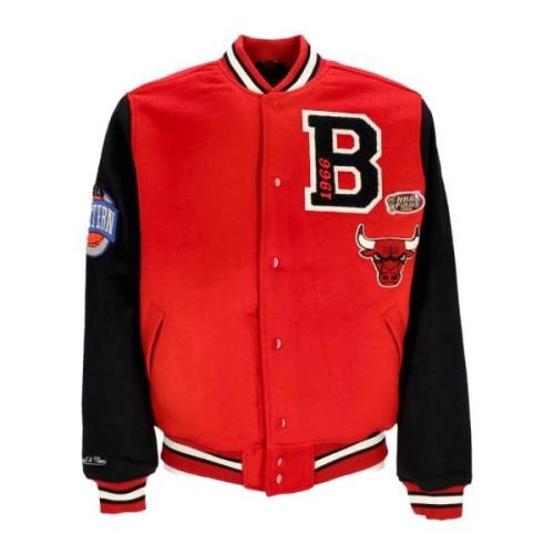 Mitchell & Ness Chicago Bulls Varsity Jacket Röd/Svart Red, Herr