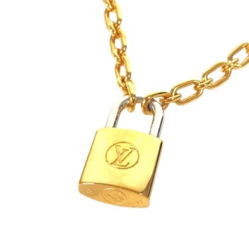 Louis Vuitton Vintage Pre-owned Tyg halsband Yellow, Dam