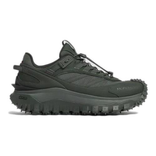 Moncler Gröna Sneakers med Vattentät Nylon Överdel Green, Herr