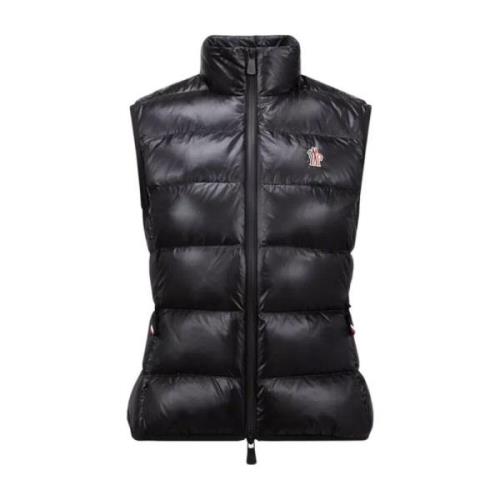 Moncler Svart Vadderad Nylonjacka Dragkedja Black, Dam