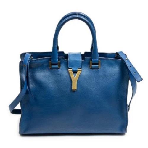 Yves Saint Laurent Vintage Pre-owned Laeder handvskor Blue, Dam