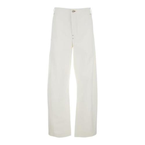 Jacquemus Vit Denim Jeans Scala White, Herr