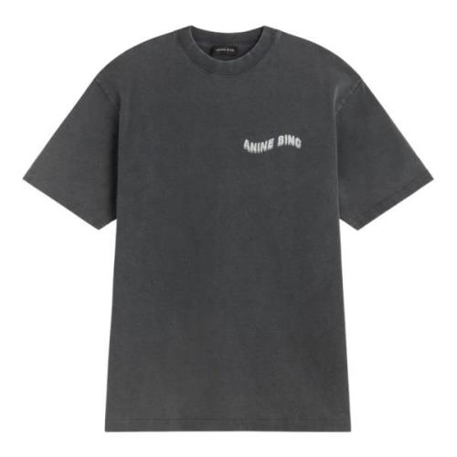 Anine Bing Kärleksrörelse Oversized T-shirt Svart Black, Dam