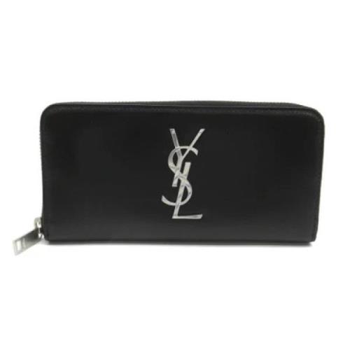 Yves Saint Laurent Vintage Pre-owned Laeder plnbcker Black, Dam