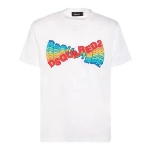 Dsquared2 Avslappnad Bomull T-shirt White, Herr