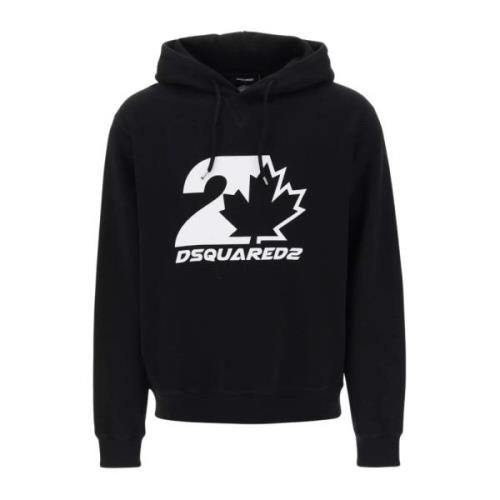 Dsquared2 Casual Logo Sweatshirt för Män Black, Herr