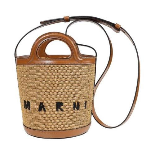 Marni Stilig Crossbody Väska för Kvinnor Beige, Dam