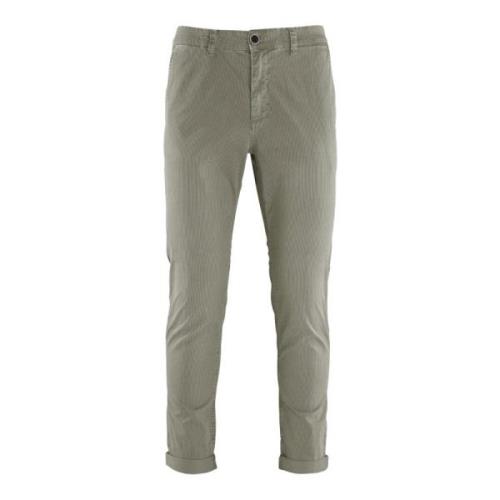 BomBoogie Slim Fit Randig Chino Byxor Green, Herr