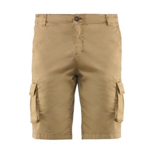 BomBoogie Cargo Shorts i Stretch Gabardine Yellow, Herr