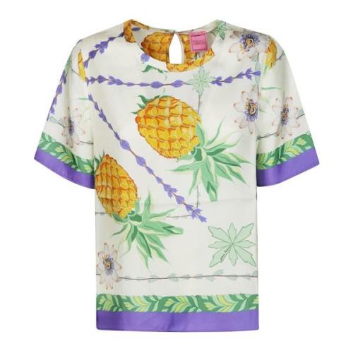 Franco Ferrari Ananas Stil Modern T-shirt Multicolor, Dam