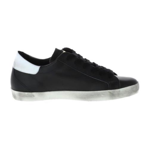 Sneaky Steve Svarta Läder Slip-On Sportiga Sneakers Black, Herr