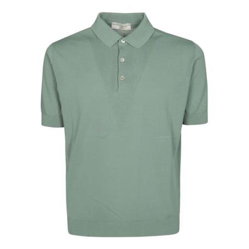 Filippo De Laurentiis Tvättad Crepe Polo Tröja Green, Herr