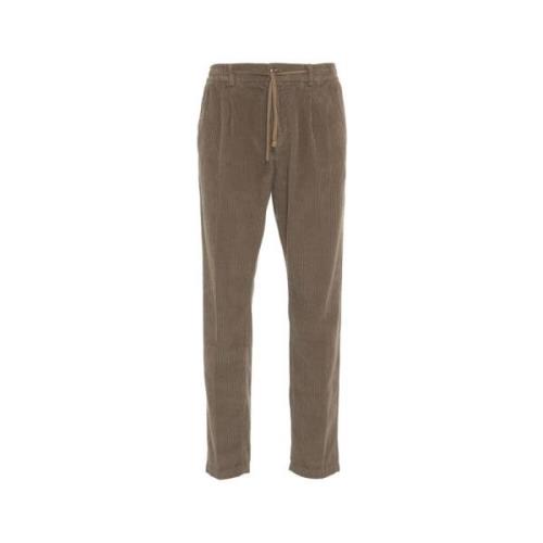 Cruna Brun Slim-Fit Bomullsbyxor Aw24 Brown, Herr