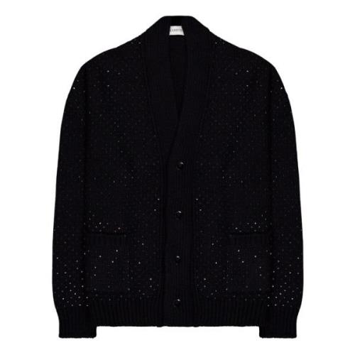 Laneus Hotfix Crystal Cardigan Black, Herr