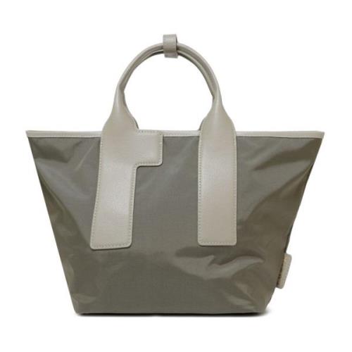 Furla Nylon Toteväska med Läderdetaljer Gray, Dam