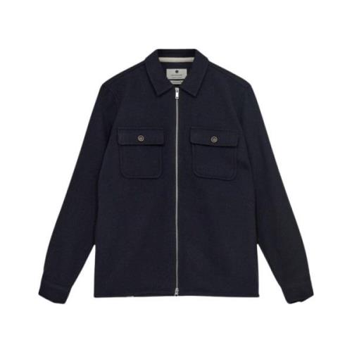 Anerkjendt Blå Heavy Twill Overshirt Blue, Herr