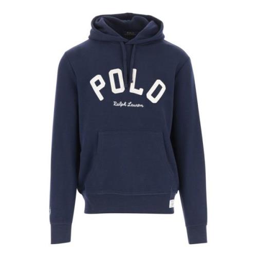 Polo Ralph Lauren Navy Hoodie med Logo Detaljer Blue, Herr