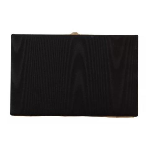 Dolce & Gabbana Silke Guldram Kvällsfest Clutch Black, Dam